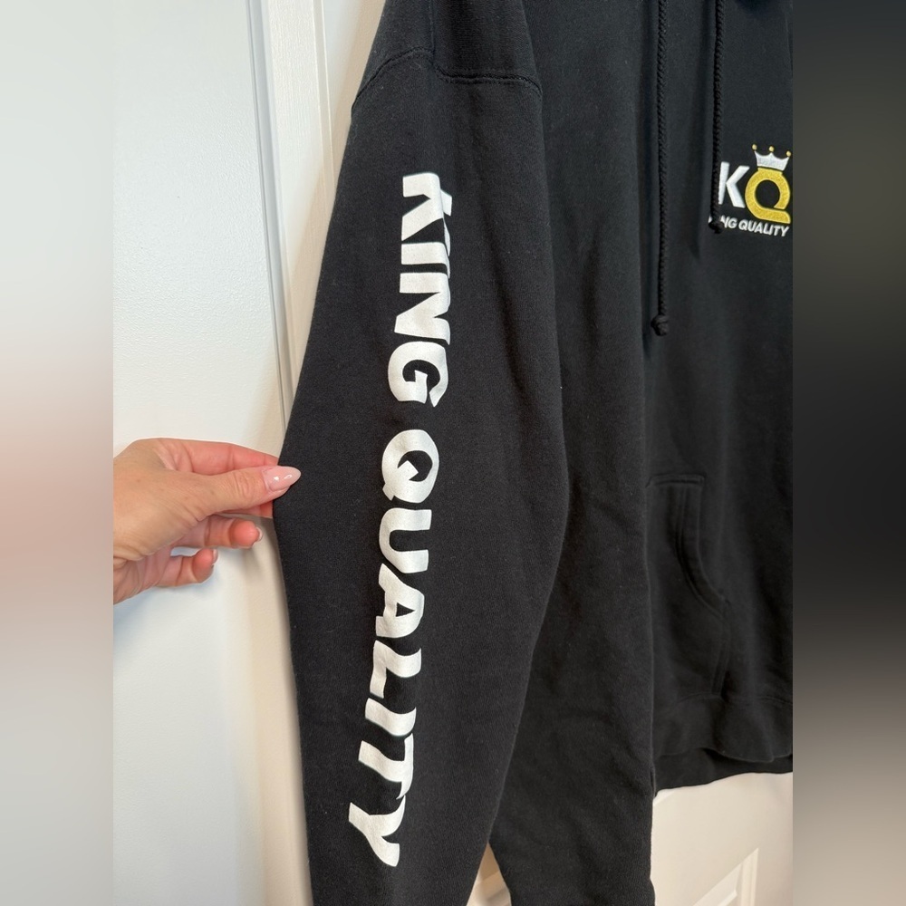 Mens 2XL Hoodie Black Sweatshirt - Picture 3 of 5